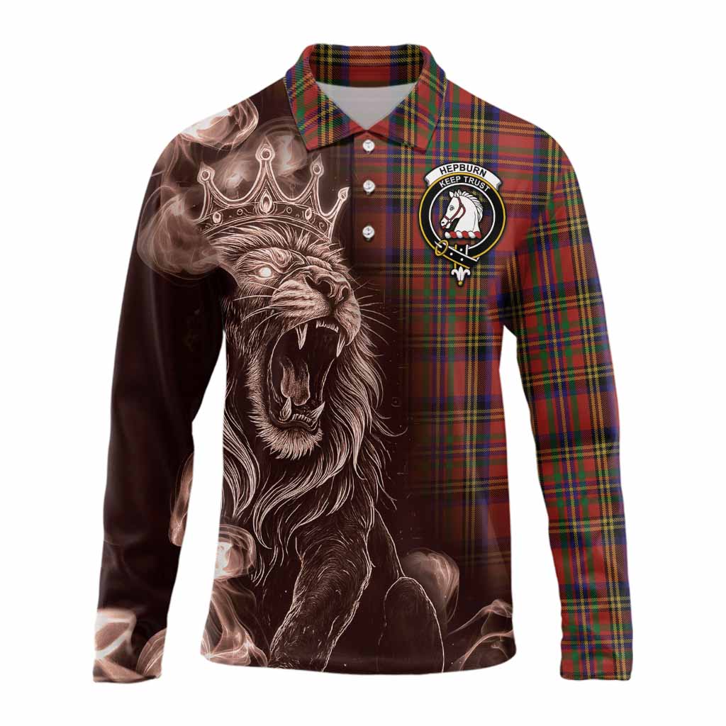 Hepburn Tartan Long Sleeve Polo Shirt Roaring Lion Heritage