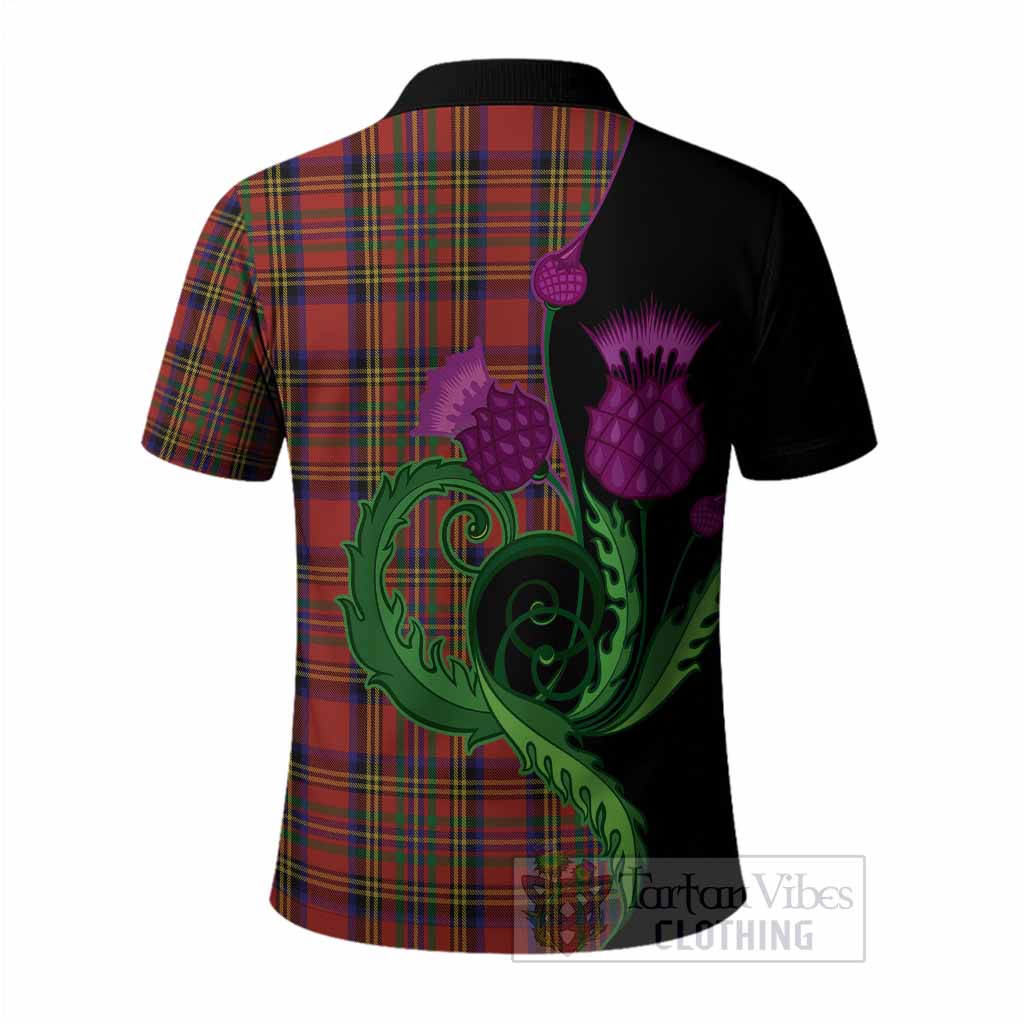 Hepburn Tartan Polo Shirt Traditional Scottish Thistle