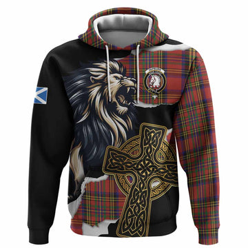 Hepburn Tartan Scottish Hoodie Lion Celtic Heritage