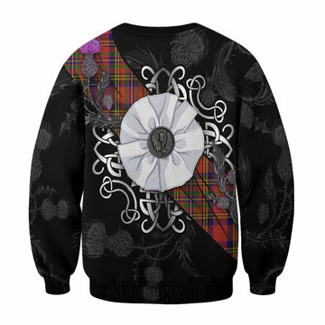 Hepburn Tartan Sweatshirt Jacobite White Rose