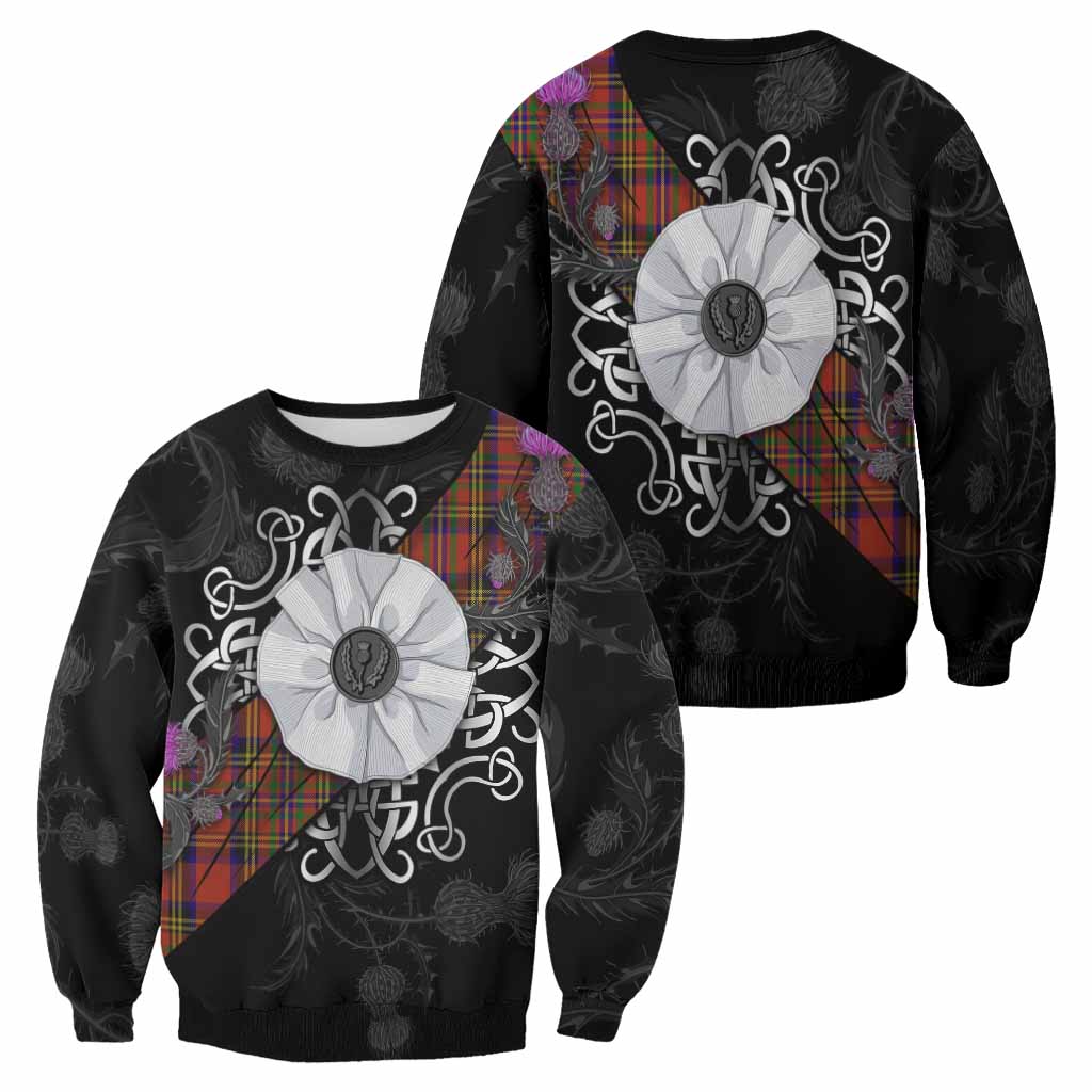 Hepburn Tartan Sweatshirt Jacobite White Rose