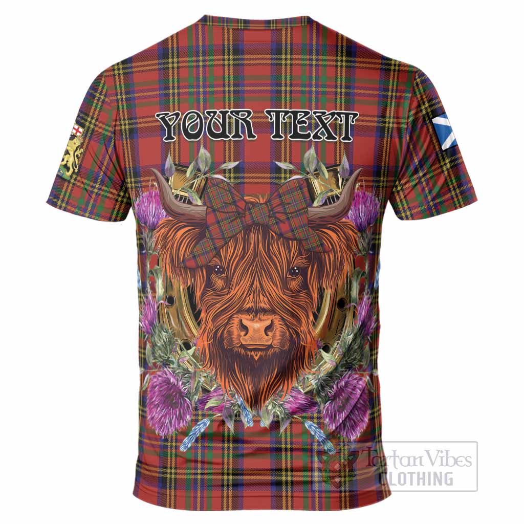 Hepburn Tartan T-Shirt Scottish Thistle Heilan Coo