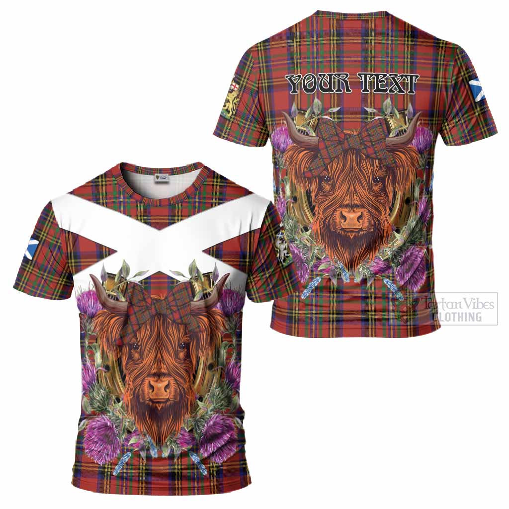 Hepburn Tartan T-Shirt Scottish Thistle Heilan Coo