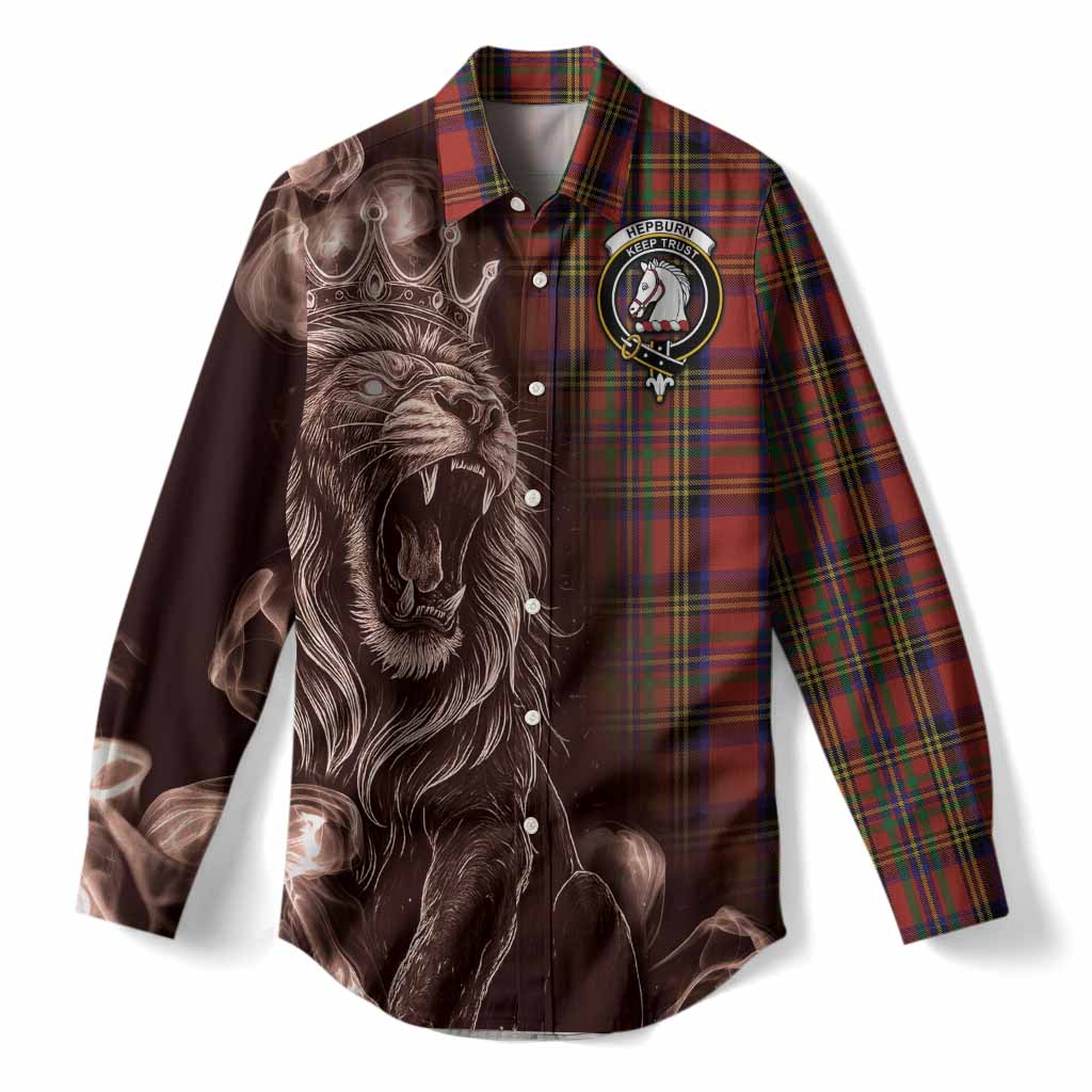 Hepburn Tartan Women Casual Shirt Roaring Lion Heritage
