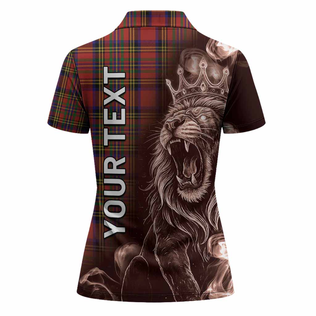 Hepburn Tartan Women Polo Shirt Roaring Lion Heritage