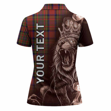 Hepburn Tartan Women Polo Shirt Roaring Lion Heritage