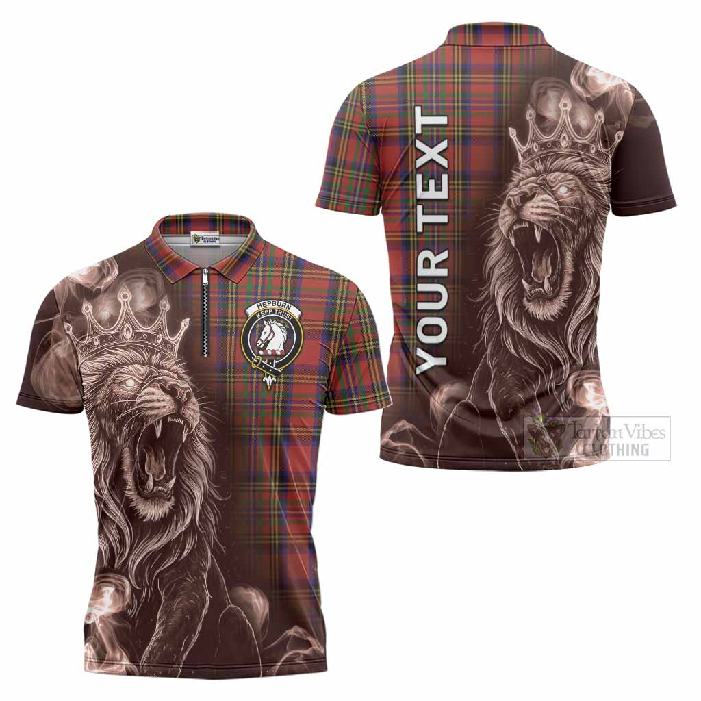 Hepburn Tartan Zipper Polo Shirt Roaring Lion Heritage