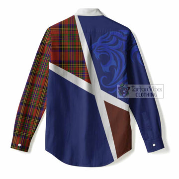 Hepburn The Scottish Football Crest Women Casual Shirt Lion-Tartan Army