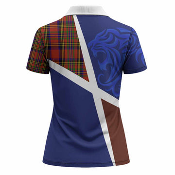 Hepburn The Scottish Football Crest Women Polo Shirt Lion-Tartan Army