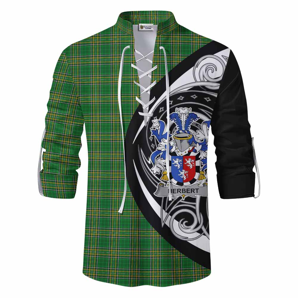 Herbert Irish Clan Ghillie Kilt Shirt Celtic Circle Style Men - Tartan Vibes Clothing