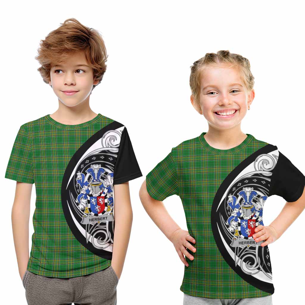 Tartan Vibes Clothing Herbert Irish Clan Kid T-Shirt Celtic Circle Style