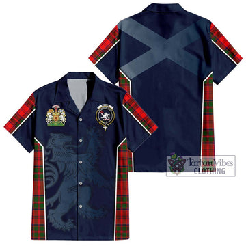 Heron Tartan Hawaiian Shirt with Family Crest and Lion Rampant Vibes Sport Style Kid - Tartan Vibes Clothing