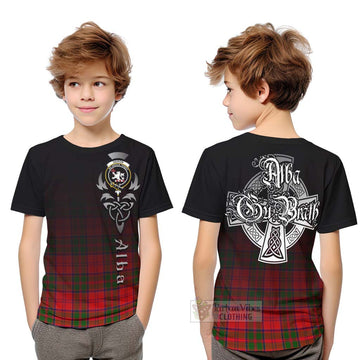 Heron Tartan Kid T-Shirt Featuring Alba Gu Brath Family Crest Celtic Inspired Youth XL Size14 - Tartan Vibes Clothing