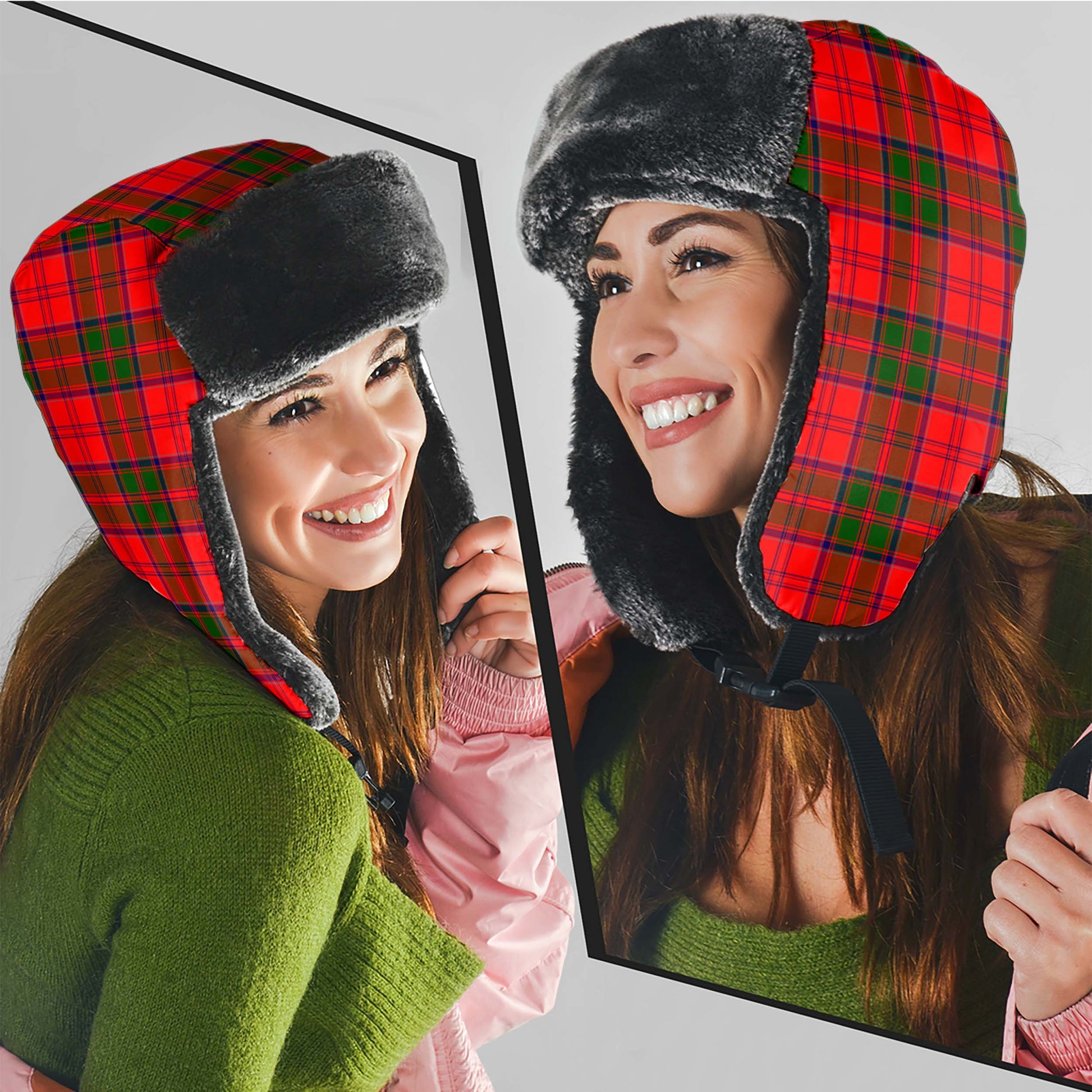 Heron Tartan Winter Trapper Hat Winter Trapper Hat Universal Fit Circumference 22.8in (58cm) - Tartan Vibes Clothing