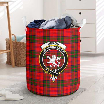 Heron Tartan Laundry Basket with Family Crest One Size - Tartan Vibes Clothing