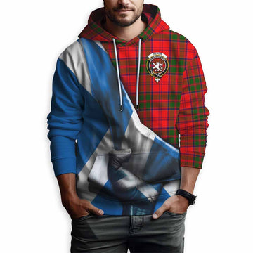 Heron Tartan Hoodie with Family Crest Scotland Patriotic Style Pullover Hoodie - Tartan Vibes Clothing