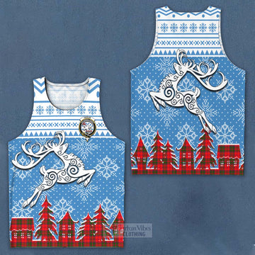 Heron Clan Christmas Men's Tank Top Celtic Reindeer Style Men - Tartan Vibes Clothing