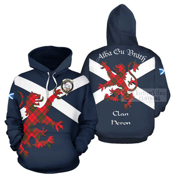 Heron Tartan Lion Rampant Hoodie Proudly Display Your Heritage with Alba Gu Brath and Clan Name Zip Hoodie - Tartan Vibes Clothing