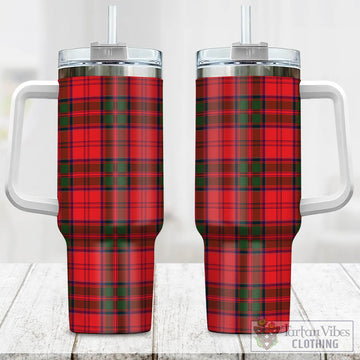 Heron Tartan Tumbler with Handle One Size 40 OZ - Tartan Vibes Clothing