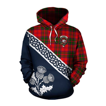 Heron Tartan Cotton Hoodie Featuring Thistle and Scotland Map Pullover Hoodie XS - Tartan Vibes Clothing