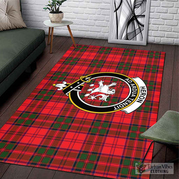 Heron Tartan Area Rug with Family Crest L 59*86 inch (150x220 cm) - Tartan Vibes Clothing
