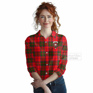 Heron Tartan Women's Casual Shirt with Family Crest DNA In Me Style Female - Tartan Vibes Clothing