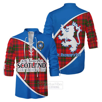 Heron Family Crest Tartan Ghillie Kilt Shirt Celebrate Saint Andrew's Day in Style Men - Tartan Vibes Clothing