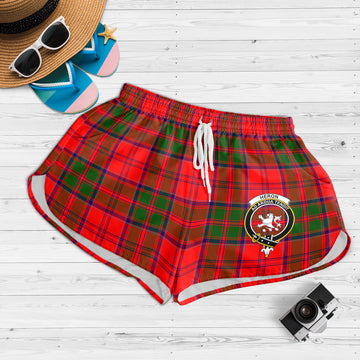 Heron Tartan Womens Shorts with Family Crest 4XL - Tartan Vibes Clothing