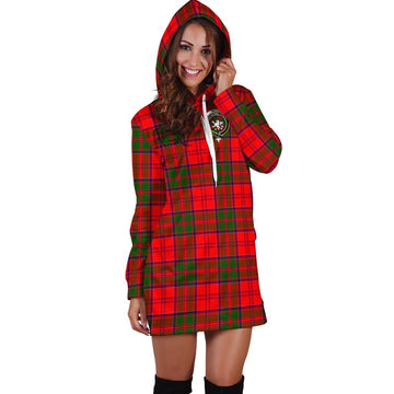 Heron Tartan Hoodie Dress with Family Crest - Tartan Vibes Clothing