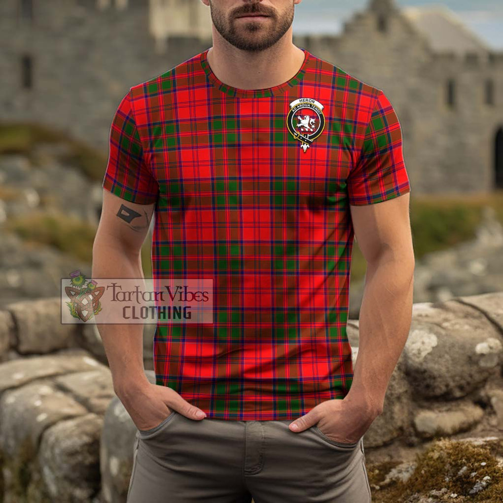 Heron Tartan Cotton T-Shirt with Family Crest Kid's Shirt - Tartan Vibes Clothing