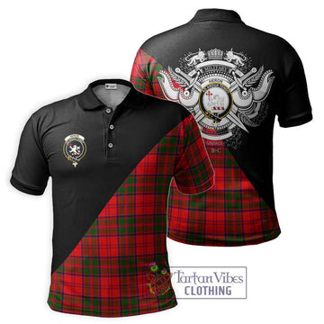 Heron Tartan Polo Shirt with Family Crest and Military Logo Style Kid - Tartan Vibes Clothing