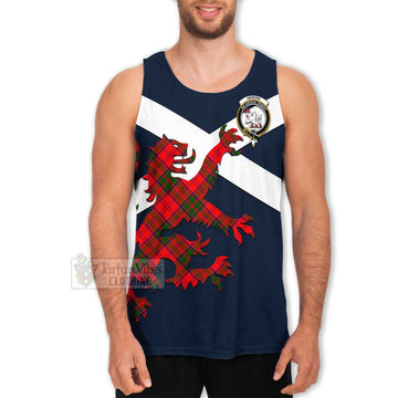 Heron Tartan Lion Rampant Men's Tank Top Proudly Display Your Heritage with Alba Gu Brath and Clan Name Men - Tartan Vibes Clothing