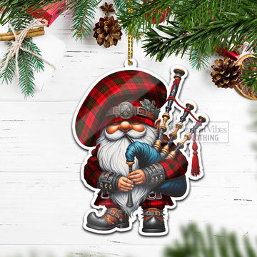 Heron Tartan Bagpiper Gnome Christmas Ornament - Tartan Vibes Clothing