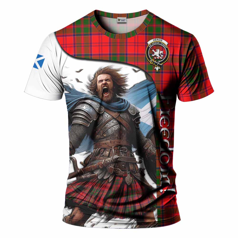 Heron Crest Tartan T-Shirt Inspired by the Freedom of Scottish Warrior Kid's Shirt - Tartan Vibes Clothing