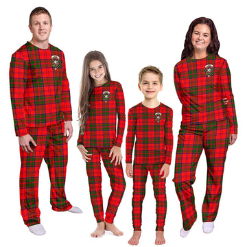 Heron Tartan Pajamas Family Set with Family Crest Kid - Tartan Vibes Clothing