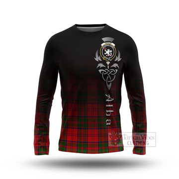 Heron Tartan Long Sleeve T-Shirt Featuring Alba Gu Brath Family Crest Celtic Inspired Unisex - Tartan Vibes Clothing