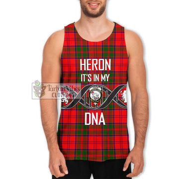 Heron Tartan Men's Tank Top with Family Crest DNA In Me Style Men - Tartan Vibes Clothing
