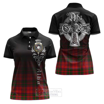 Heron Tartan Women's Polo Shirt Featuring Alba Gu Brath Family Crest Celtic Inspired Women - Tartan Vibes Clothing
