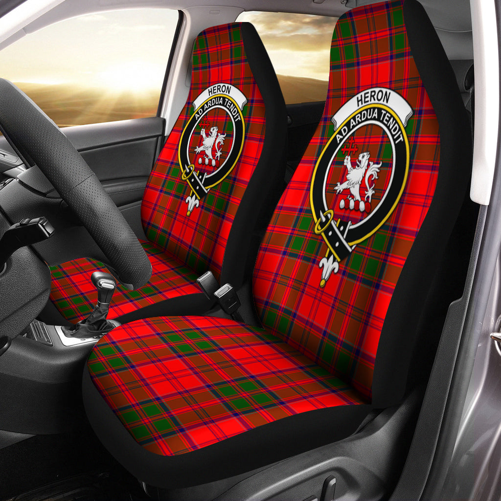 Heron Tartan Car Seat Cover with Family Crest One Size - Tartan Vibes Clothing