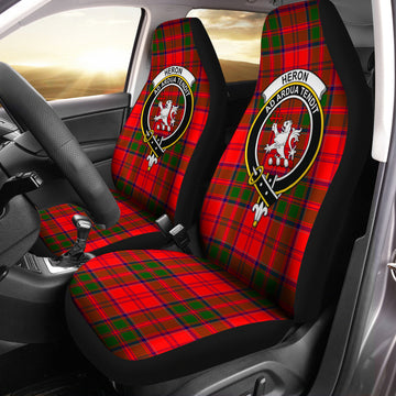 Heron Tartan Car Seat Cover with Family Crest One Size - Tartan Vibes Clothing