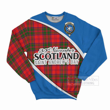 Heron Family Crest Tartan Sweatshirt Celebrate Saint Andrew's Day in Style Unisex - Tartan Vibes Clothing