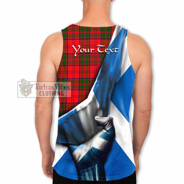 Heron Tartan Men's Tank Top with Family Crest Scotland Patriotic Style - Tartan Vibes Clothing