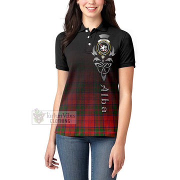 Heron Tartan Women's Polo Shirt Featuring Alba Gu Brath Family Crest Celtic Inspired - Tartan Vibes Clothing