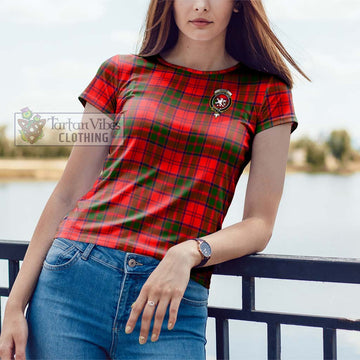 Heron Tartan Cotton T-Shirt with Family Crest - Tartan Vibes Clothing