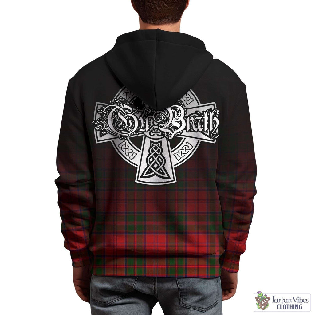 Heron Tartan Hoodie Featuring Alba Gu Brath Family Crest Celtic Inspired - Tartan Vibes Clothing
