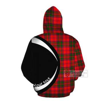 Heron Tartan Cotton Hoodie with Family Crest Circle Style Pullover Hoodie - Tartan Vibes Clothing