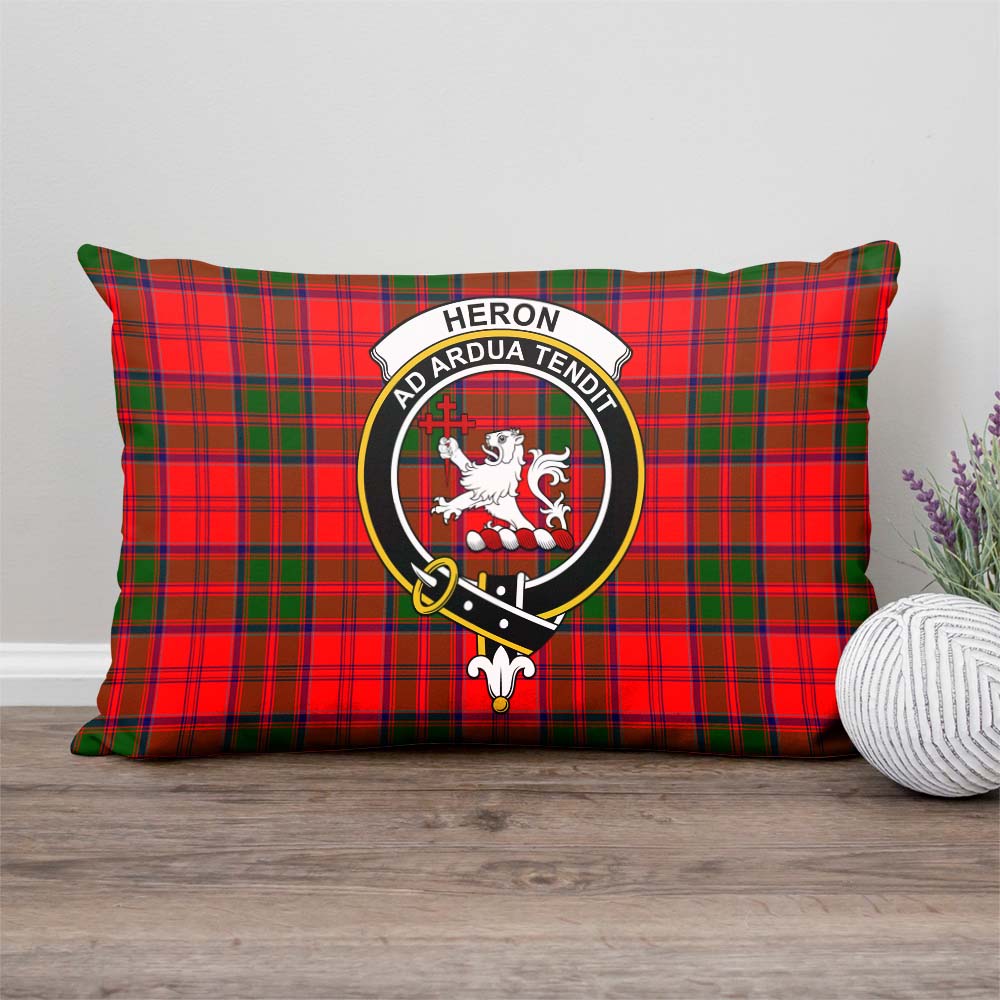 Heron Tartan Pillow Cover with Family Crest - Tartan Vibes Clothing