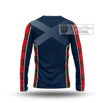 Heron Tartan Long Sleeve T-Shirt with Family Crest and Lion Rampant Vibes Sport Style - Tartan Vibes Clothing
