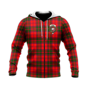 Heron Tartan Knitted Hoodie with Family Crest Unisex Knitted Zip Hoodie - Tartan Vibes Clothing