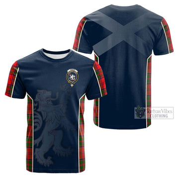Heron Tartan Cotton T-shirt with Family Crest and Lion Rampant Vibes Sport Style Kid's Shirt - Tartan Vibes Clothing
